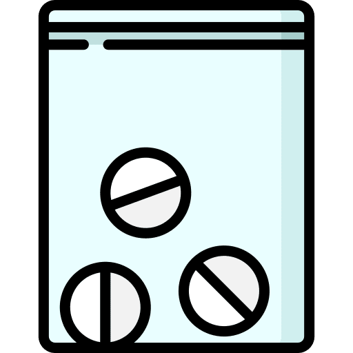 Drugs plastic glass medicine healthcare and medical icon