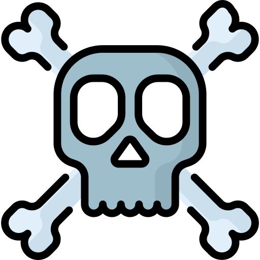 Skull halloween medical danger icon