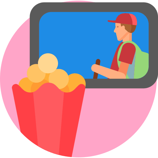 Cinema hobbies and free time movie film icon