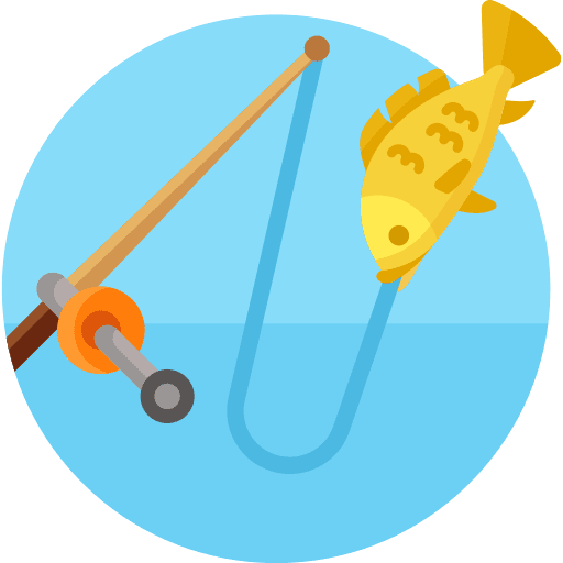 Fishing sports and competition hook fishing icon