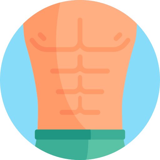 Fit body parts healthy muscle icon