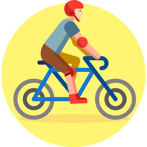 Bicycle vehicle transportation wellness icon