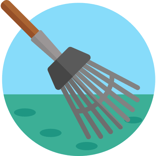 Raking farming and gardening gardening rake icon