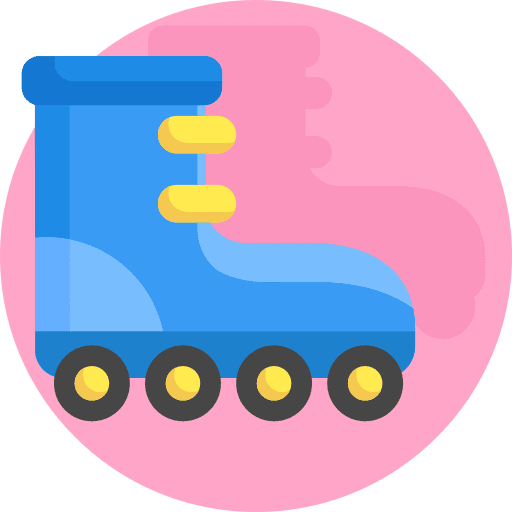 Roller skate skater hobby sports icon