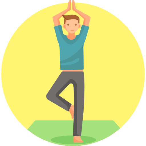 Yoga calm pilates people icon