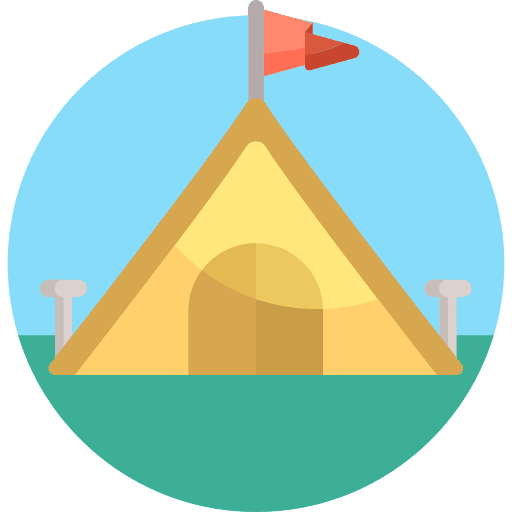 Camping cover tent holidays icon