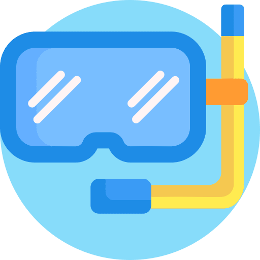 Goggles sports and competition diving mask sports icon