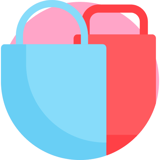 Shopping bag bag commerce and shopping shopper icon