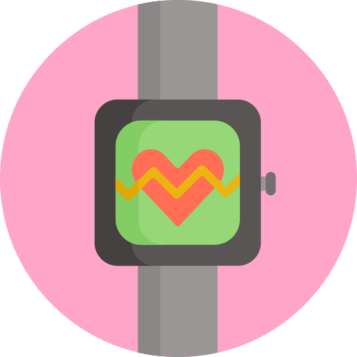 Smartwatch time and date device multimedia icon