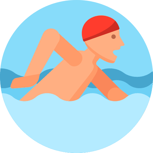 Swimming sports and competition holidays swimming icon