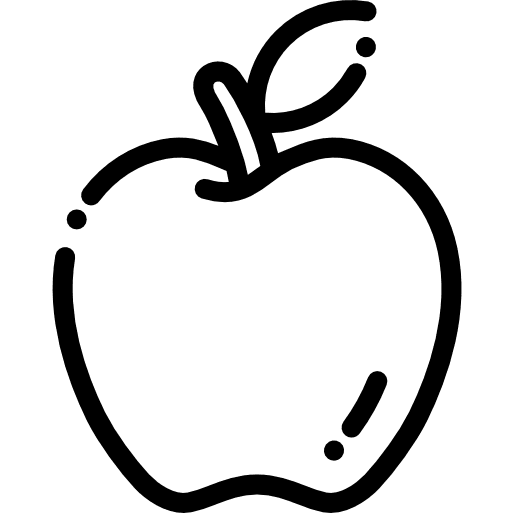 Apple vegan organic food icon