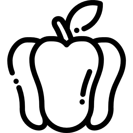 Bell pepper vegetable food and restaurant vegan icon