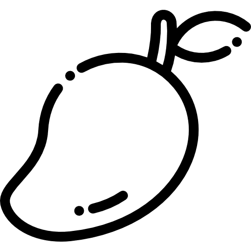 Mango vegetarian organic food icon