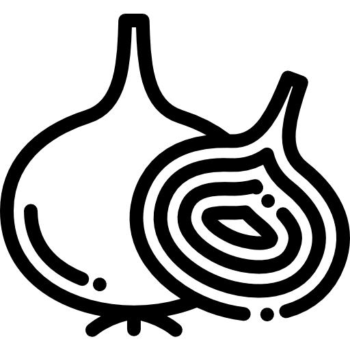 Onion vegetarian vegan food and restaurant icon