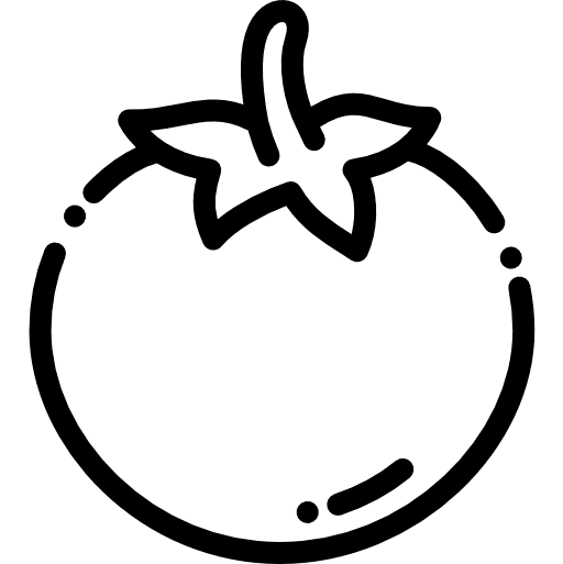 Tomato vegetarian food organic icon