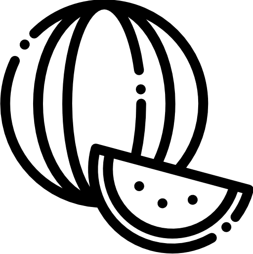 Watermelon fruit organic food and restaurant icon