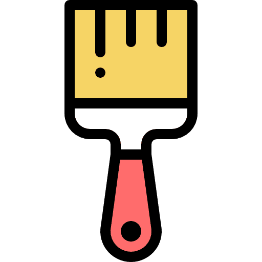 Paint brush construction paint construction and tools icon