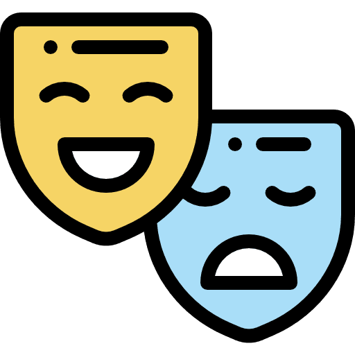 Theater masks emotions theater masks masks icon