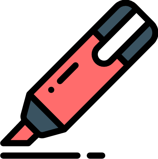 Highlighter permanent highlighter study icon