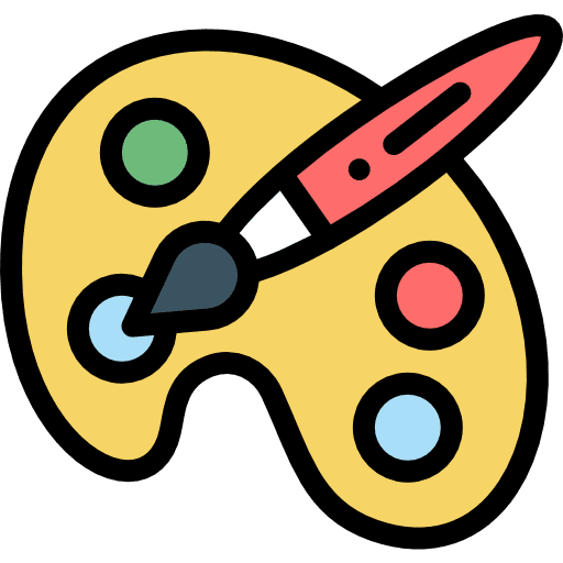 Paint palette painter artist painting palette icon