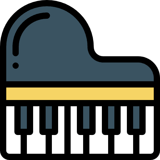 Piano keyboard piano keys icon