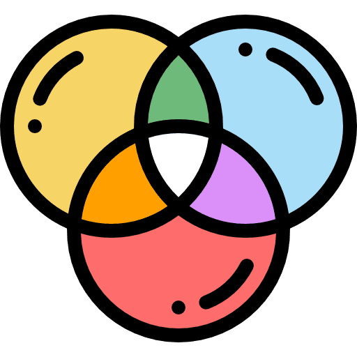 Rgb mode color art and design icon