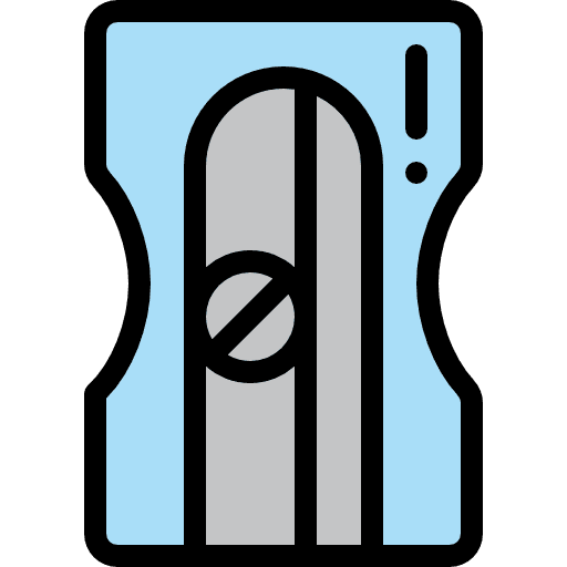 Sharpener pencil scholastics school material icon