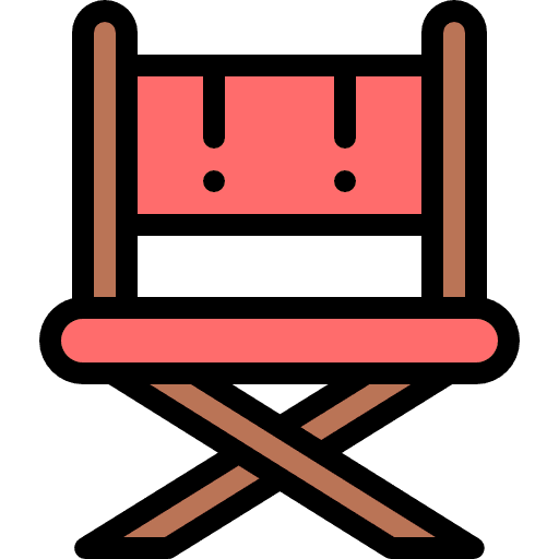 Director chair seat seats director icon