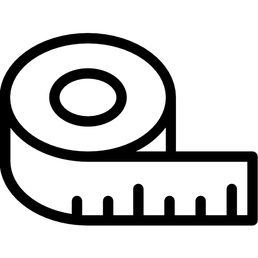 Ruler interface tools and utensils measure tape icon