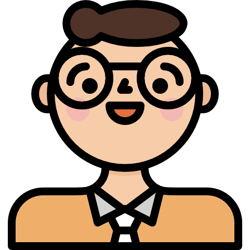 Boy profile nerd avatar icon