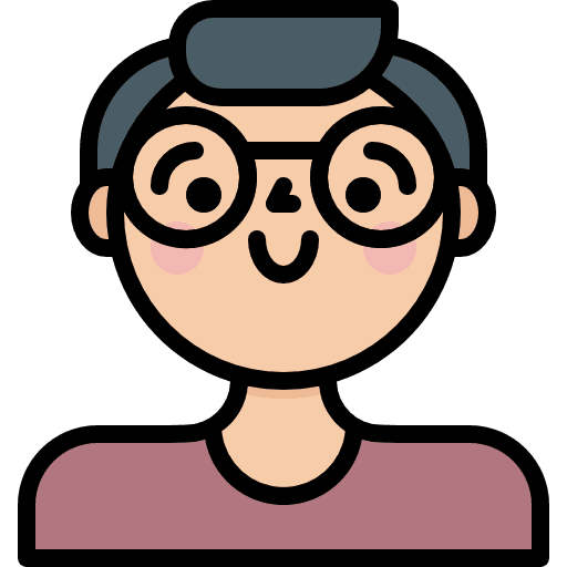 Man user nerd avatar icon