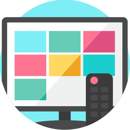 Smart tv monitor program screen icon