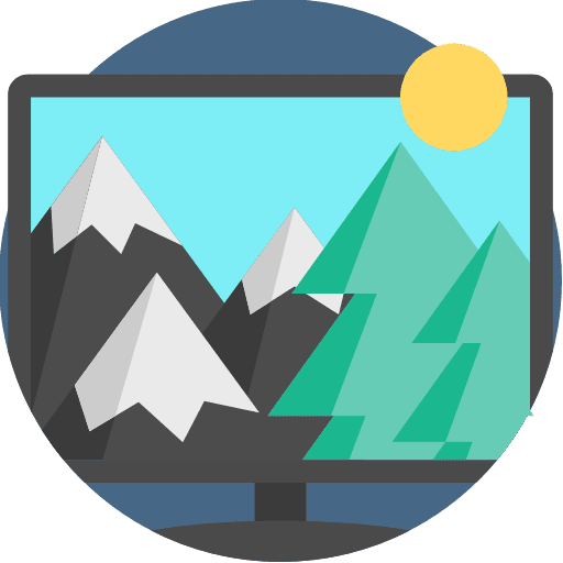 Travel highway nature documentary icon