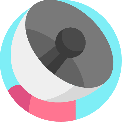 Antenna signal communications satellites icon