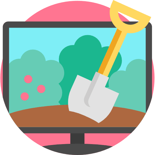 Garden television transmission farming and gardening icon