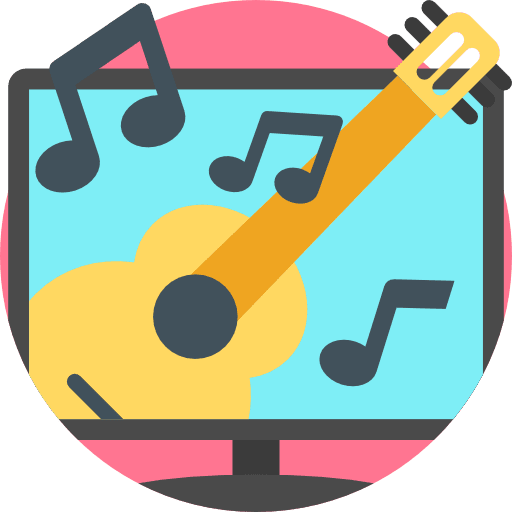 Music music and multimedia transmission television icon