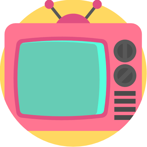 Tv entertainment retro program icon