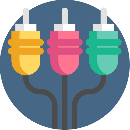 Cable cable tv jack connector icon