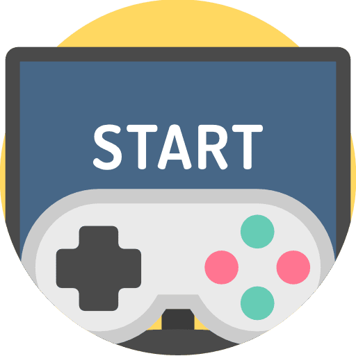 Console screen game television icon