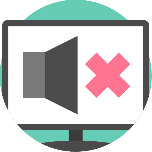 Mute television transmission tv icon