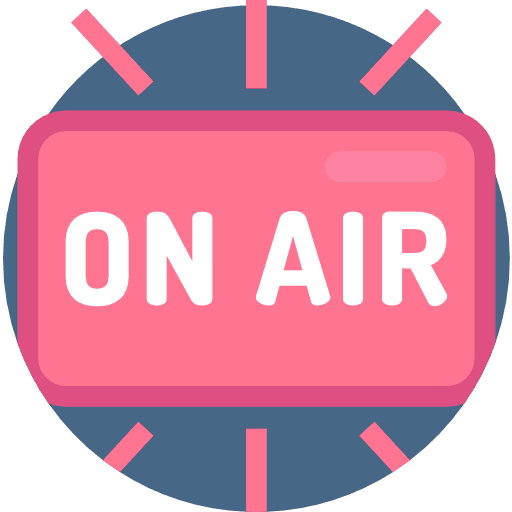 On air television show transmission icon