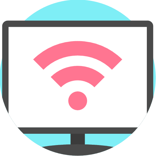 Television entertainment screen wifi icon