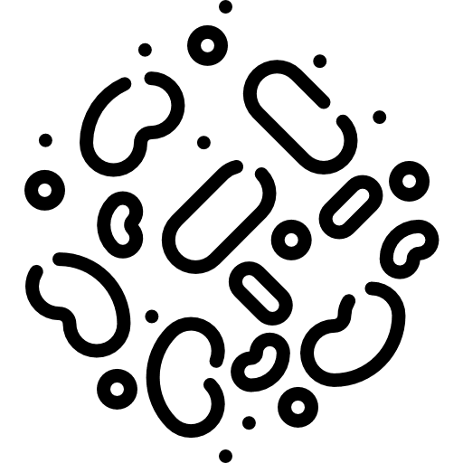 Bacteria virus tools and utensils cell icon