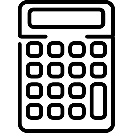 Calculator maths tool calculate icon