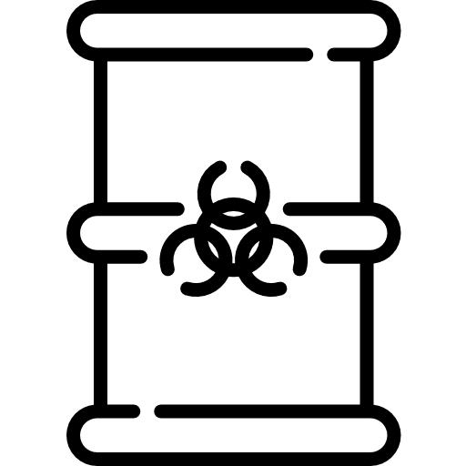 Barrel radioactive nuclear pollution icon