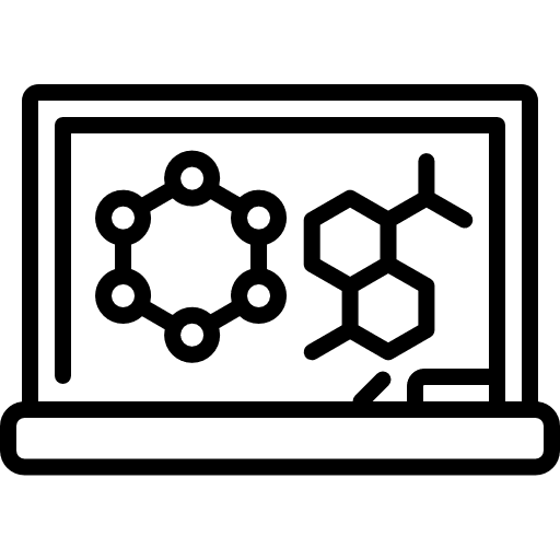 Board healthcare and medical education chemistry icon