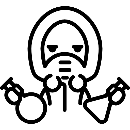 Chemist profile healthcare and medical tubes icon