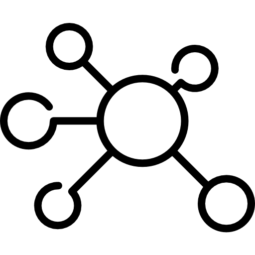 Molecules biology nature education icon