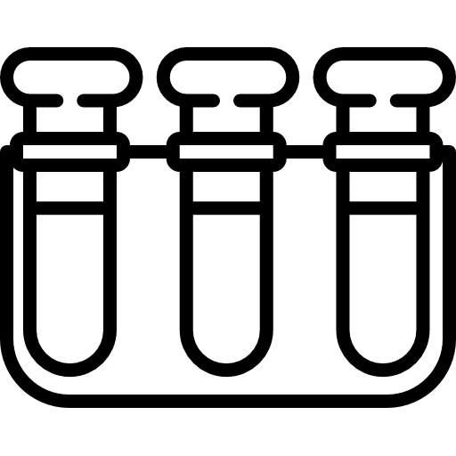 Test tube laboratory flasks research icon