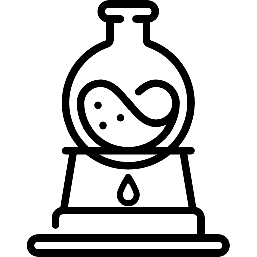 Flask healthcare and medical laboratory testing icon